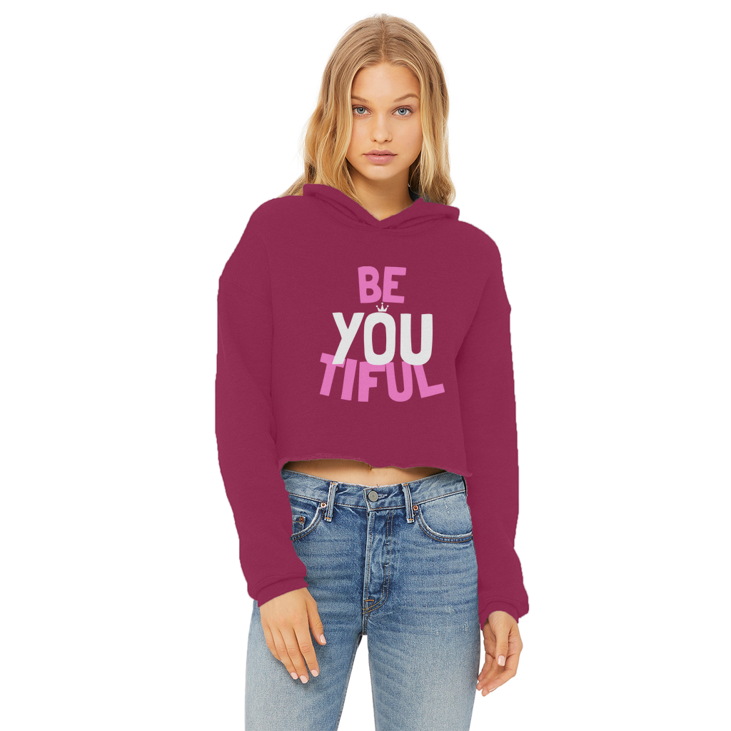 Be YOUtiful Ladies Cropped Hoodie - HBS Inspire Me