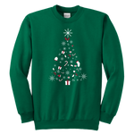 Christmas Tree Youth Crewneck Unisex Sweatshirt (Available in 7 Colours) - HBS Inspire Me