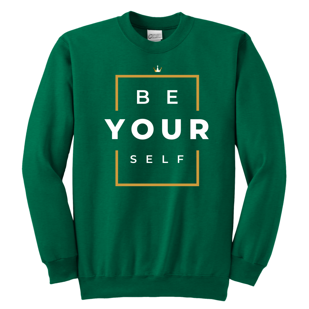 Be Yourself Youth Crewneck Sweatshirt - Unisex (Available in 9 colors) - HBS Inspire Me