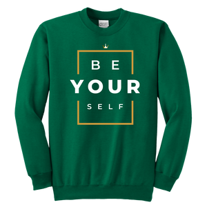 Be Yourself Youth Crewneck Sweatshirt - Unisex (Available in 9 colors) - HBS Inspire Me