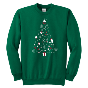 Christmas Tree Youth Crewneck Unisex Sweatshirt (Available in 8 colors) - HBS Inspire Me