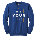 Be Yourself Youth Crewneck Sweatshirt - Unisex (Available in 9 colors) - HBS Inspire Me