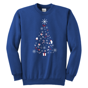 Christmas Tree Youth Crewneck Unisex Sweatshirt (Available in 7 Colours) - HBS Inspire Me