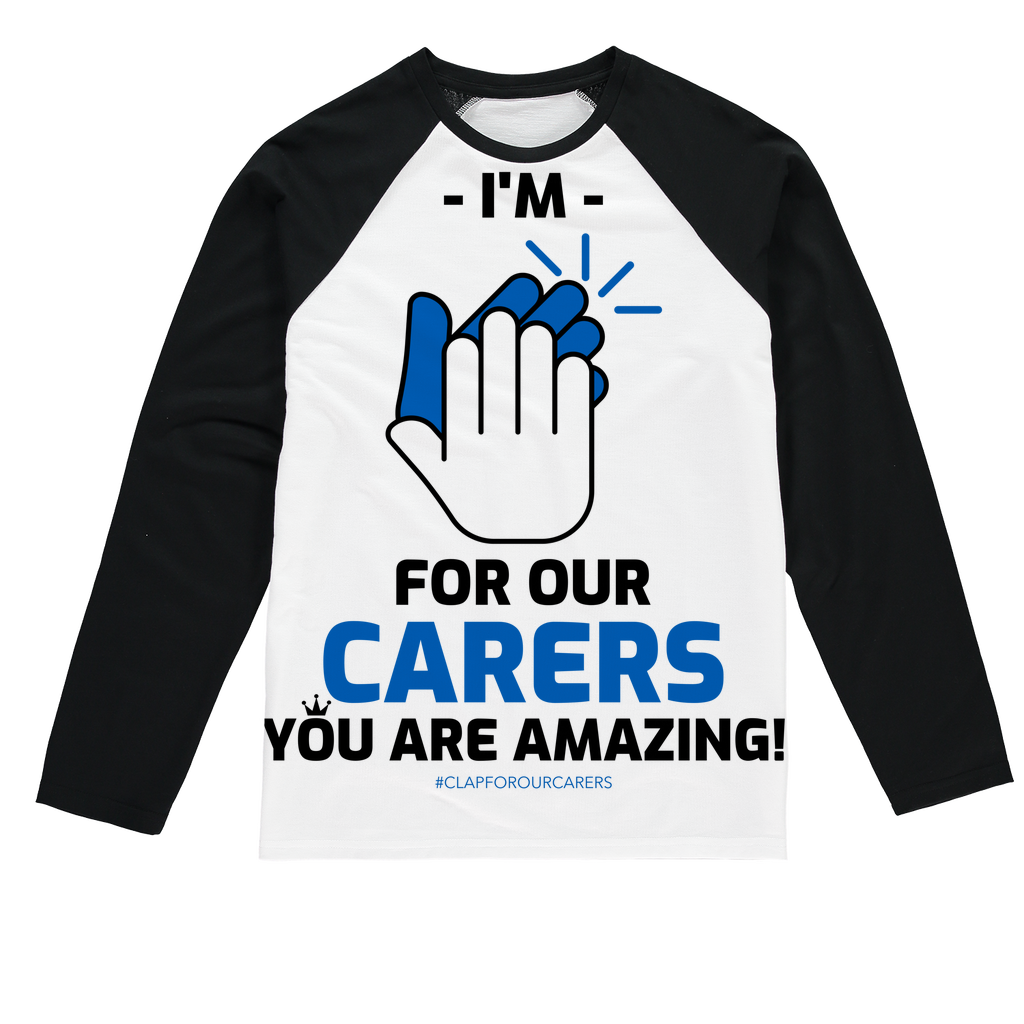 CLAPFOROURCARERS Sublimation Baseball Long Sleeve T-Shirt - HBS Inspire Me