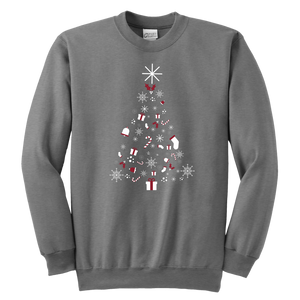 Christmas Tree Youth Crewneck Unisex Sweatshirt (Available in 7 Colours) - HBS Inspire Me