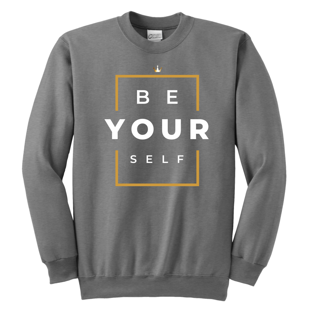 Be Yourself Youth Crewneck Sweatshirt - Unisex (Available in 9 colors) - HBS Inspire Me