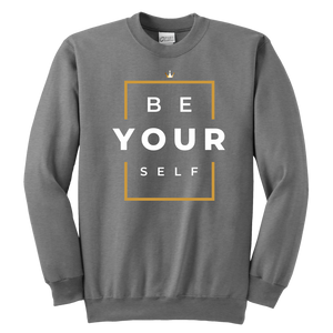 Be Yourself Youth Crewneck Sweatshirt - Unisex (Available in 9 colors) - HBS Inspire Me