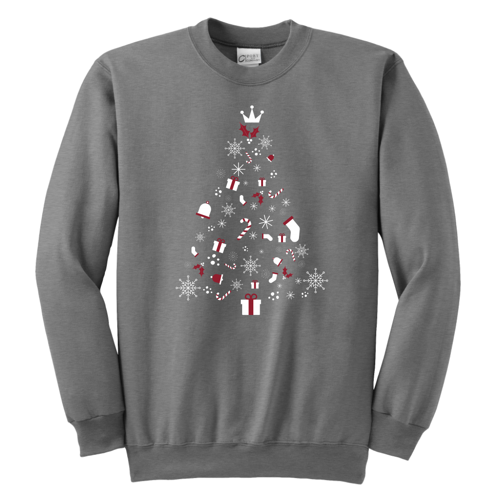 Christmas Tree Youth Crewneck Unisex Sweatshirt (Available in 8 colors) - HBS Inspire Me