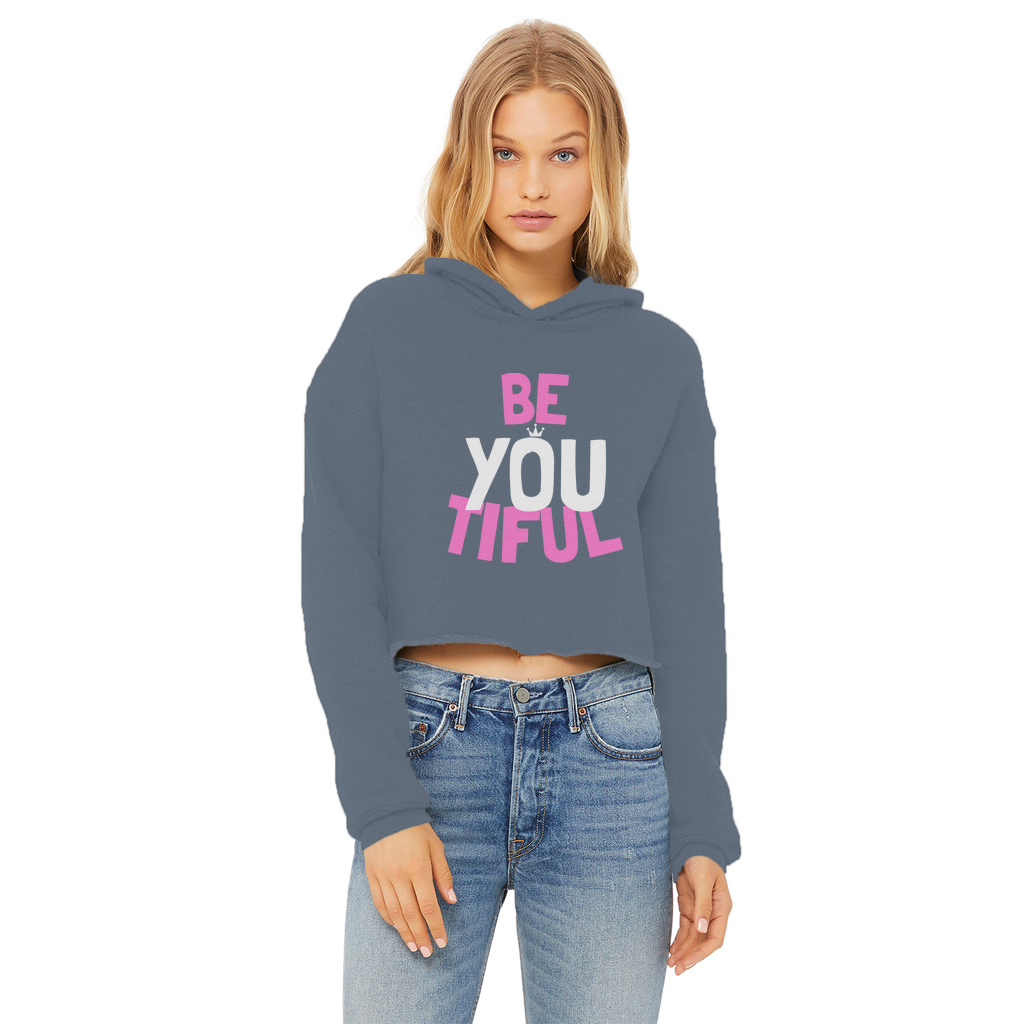 Be YOUtiful Ladies Cropped Hoodie - HBS Inspire Me