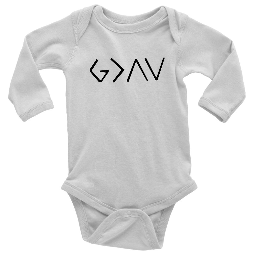 HIGHS AND LOWS UNISEX LONG SLEEVE BABY BODYSUIT - HBS Inspire Me