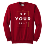 Be Yourself Youth Crewneck Sweatshirt - Unisex (Available in 9 colors) - HBS Inspire Me