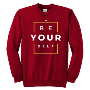 Be Yourself Youth Crewneck Sweatshirt - Unisex (Available in 9 colors) - HBS Inspire Me