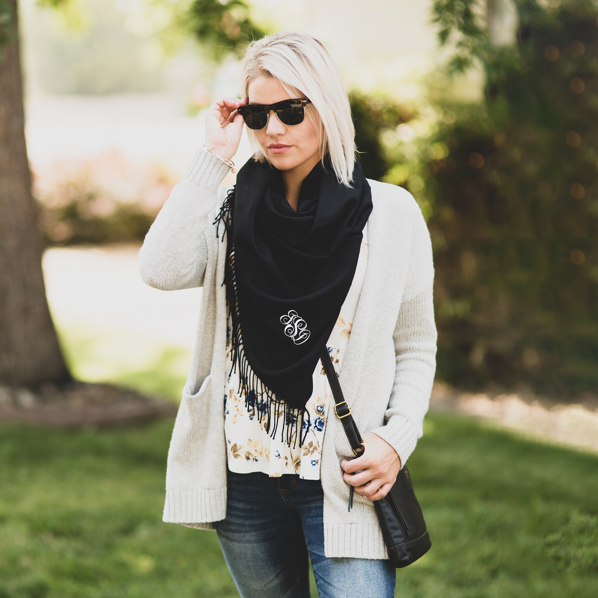 Monogram Adult Scarf - HBS Inspire Me