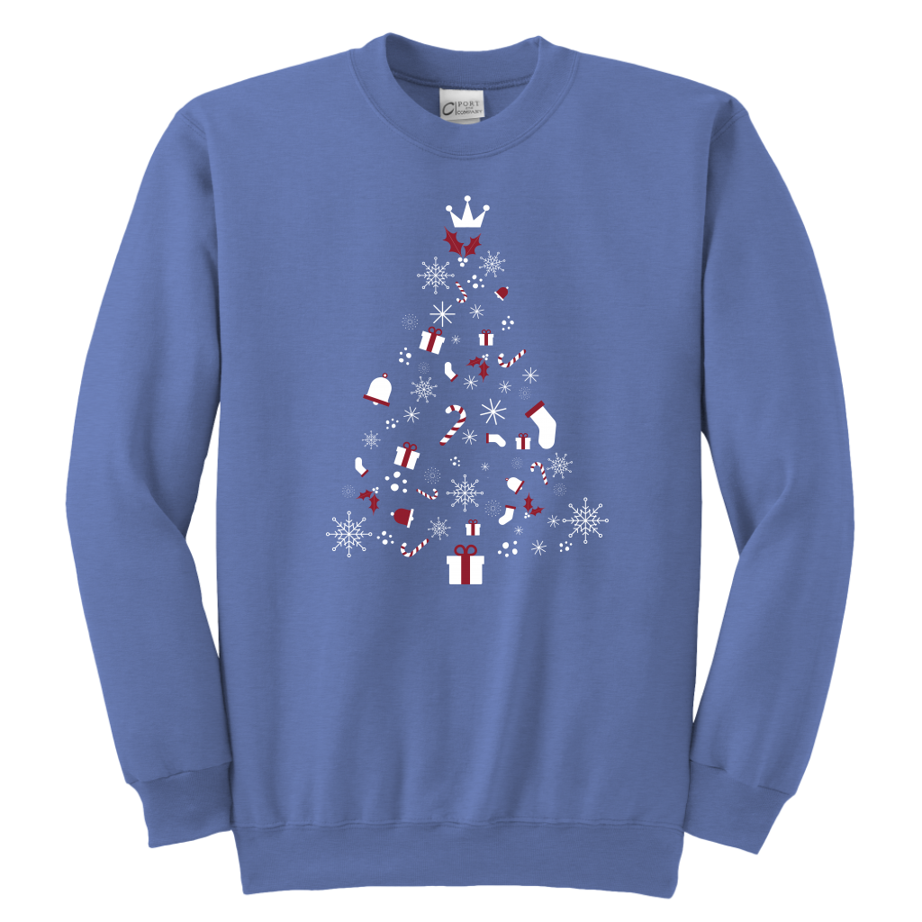 Christmas Tree Youth Crewneck Unisex Sweatshirt (Available in 8 colors) - HBS Inspire Me