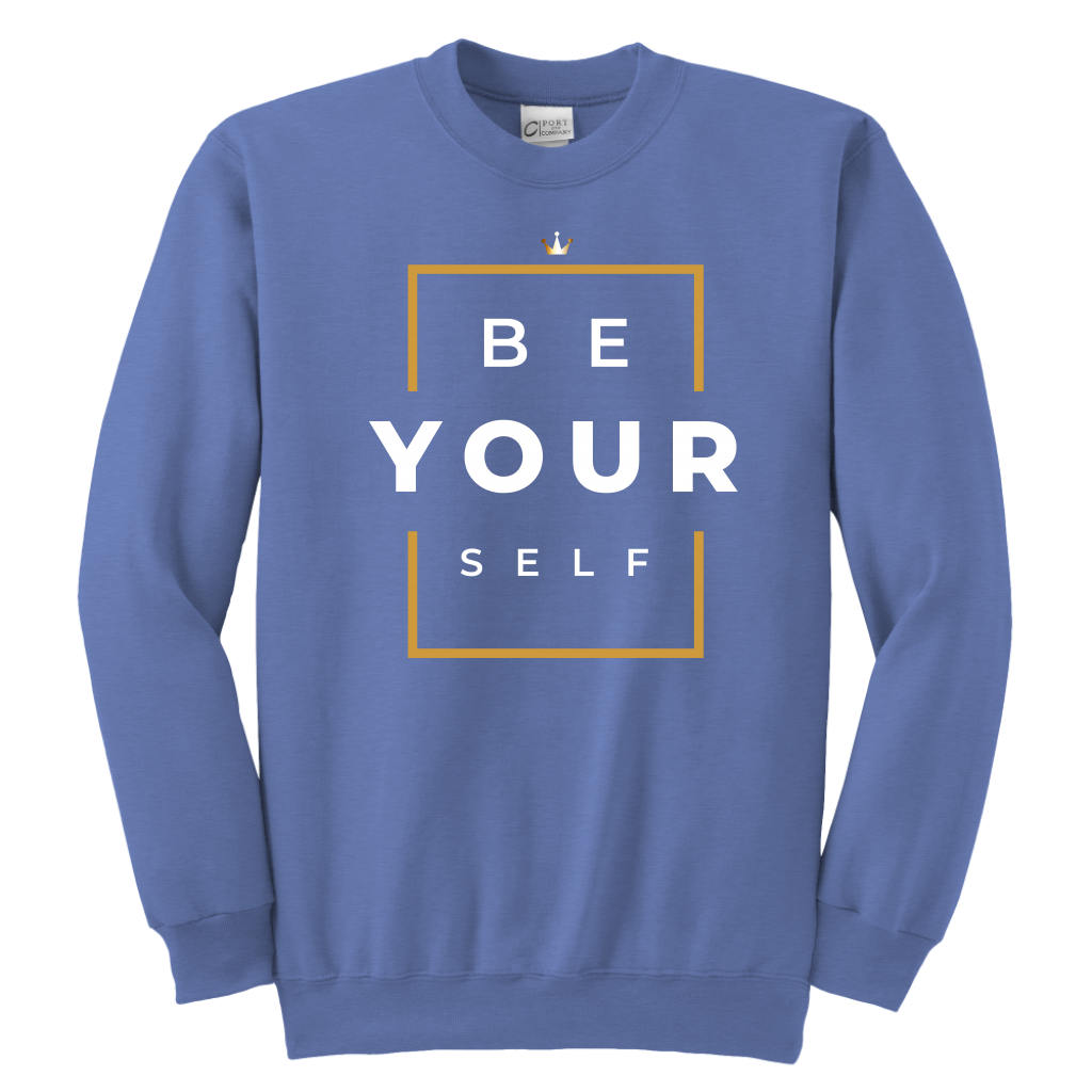 Be Yourself Youth Crewneck Sweatshirt - Unisex (Available in 9 colors) - HBS Inspire Me