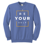 Be Yourself Youth Crewneck Sweatshirt - Unisex (Available in 9 colors) - HBS Inspire Me