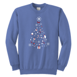 Christmas Tree Youth Crewneck Unisex Sweatshirt (Available in 7 Colours) - HBS Inspire Me