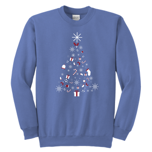 Christmas Tree Youth Crewneck Unisex Sweatshirt (Available in 7 Colours) - HBS Inspire Me