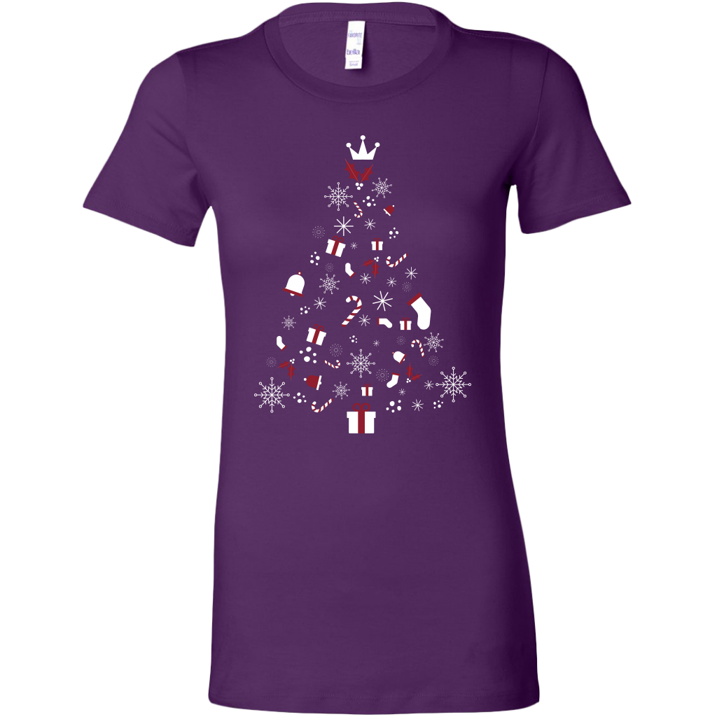 Christmas Tree Womens Feminine Fit Shirt (Available in 8 Different Colours) - HBS Inspire Me