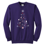 Christmas Tree Youth Crewneck Unisex Sweatshirt (Available in 7 Colours) - HBS Inspire Me