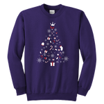 Christmas Tree Youth Crewneck Unisex Sweatshirt (Available in 8 colors) - HBS Inspire Me