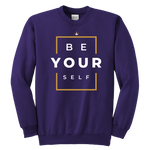 Be Yourself Youth Crewneck Sweatshirt - Unisex (Available in 9 colors) - HBS Inspire Me