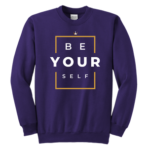 Be Yourself Youth Crewneck Sweatshirt - Unisex (Available in 9 colors) - HBS Inspire Me