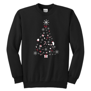 Christmas Tree Youth Crewneck Unisex Sweatshirt (Available in 7 Colours) - HBS Inspire Me