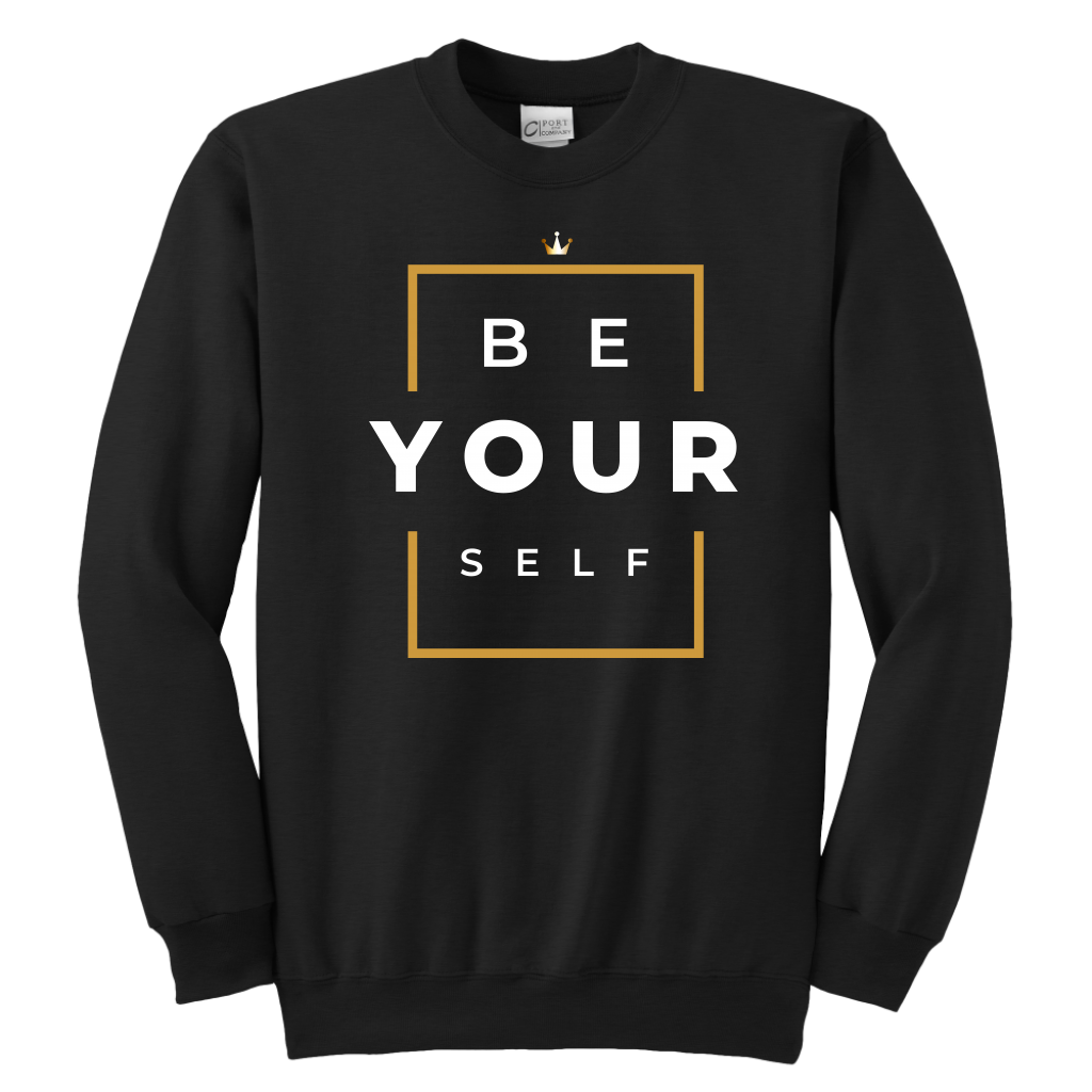 Be Yourself Youth Crewneck Sweatshirt - Unisex (Available in 9 colors) - HBS Inspire Me