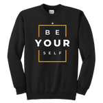 Be Yourself Youth Crewneck Sweatshirt - Unisex (Available in 9 colors) - HBS Inspire Me