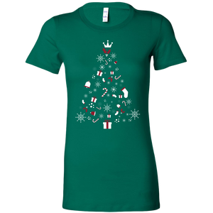 Christmas Tree Womens Feminine Fit Shirt (Available in 8 Different Colours) - HBS Inspire Me