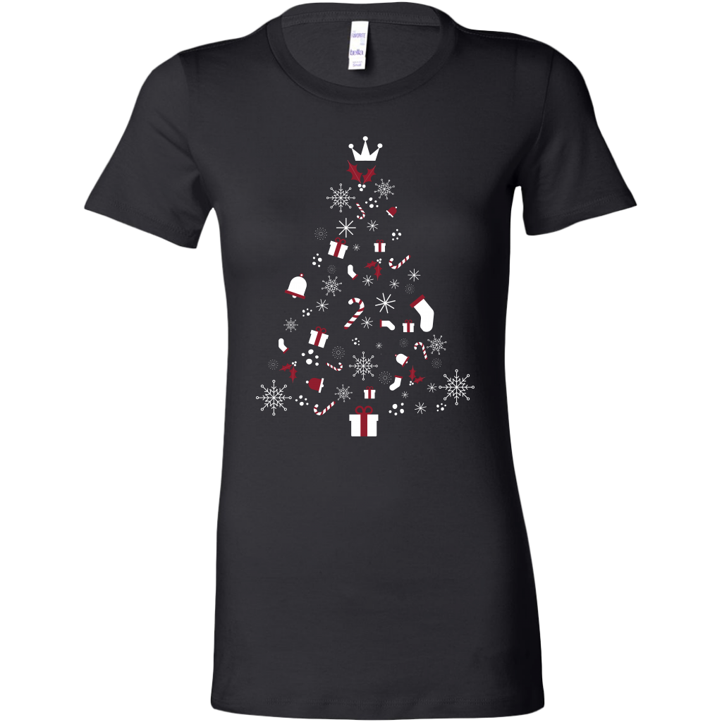 Christmas Tree Womens Feminine Fit Shirt (Available in 8 Different Colours) - HBS Inspire Me