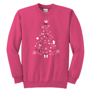 Christmas Tree Youth Crewneck Unisex Sweatshirt (Available in 8 colors) - HBS Inspire Me