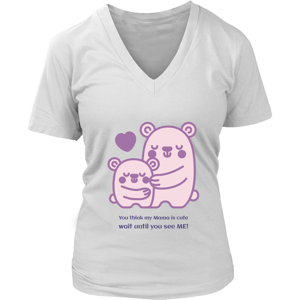 Cute Mama Pregnant T Shirt - HBS Inspire Me