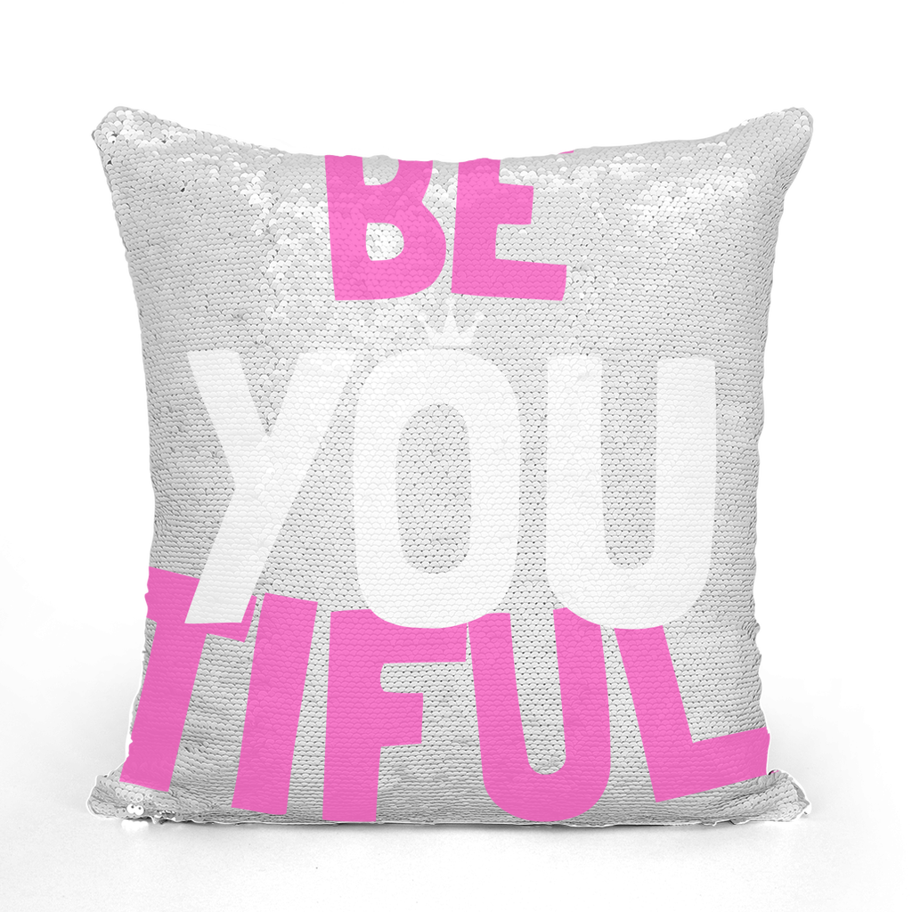 Be YOUtiful Sequin Cushion Cover - HBS Inspire Me