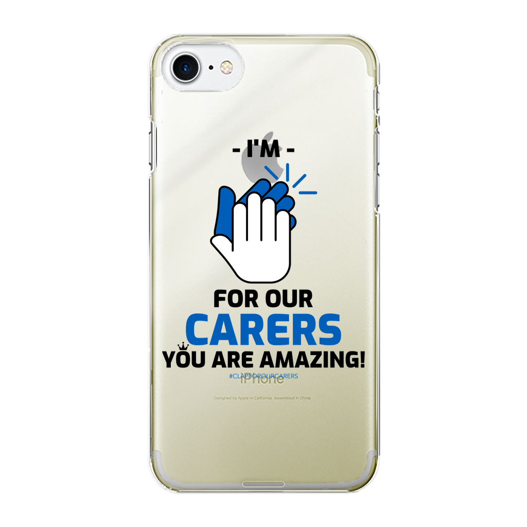 CLAPFOROURCARERS #Clapforourcarers Transparent Hard Phone Case - HBS Inspire Me