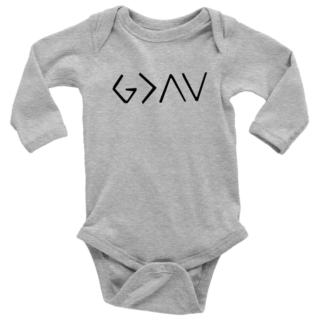 HIGHS AND LOWS UNISEX LONG SLEEVE BABY BODYSUIT - HBS Inspire Me