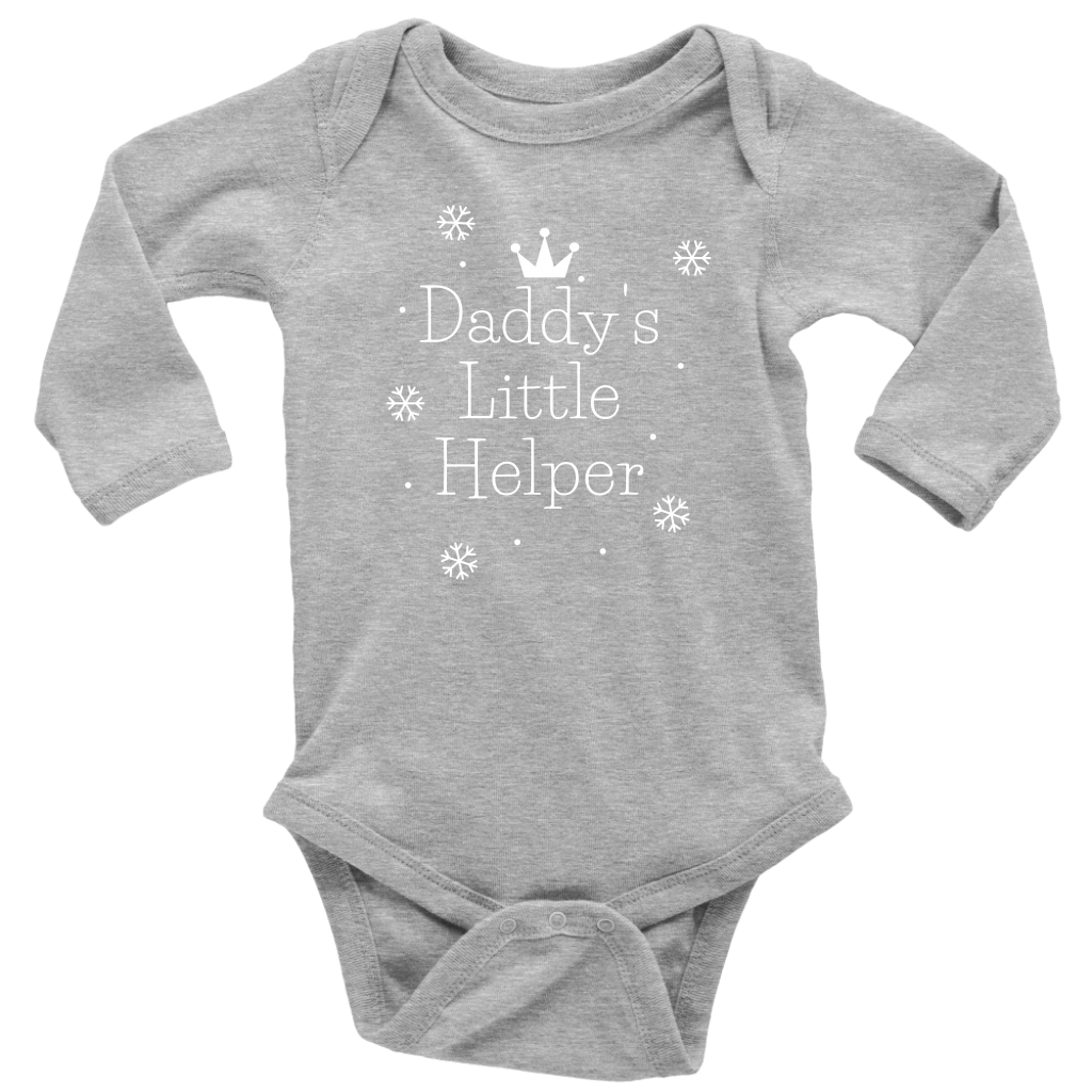 Daddy's Little Helper Unisex Long Sleeve Baby Bodysuit (Available in 4 colors) - HBS Inspire Me