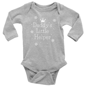 Daddy's Little Helper Unisex Long Sleeve Baby Bodysuit (Available in 4 colors) - HBS Inspire Me