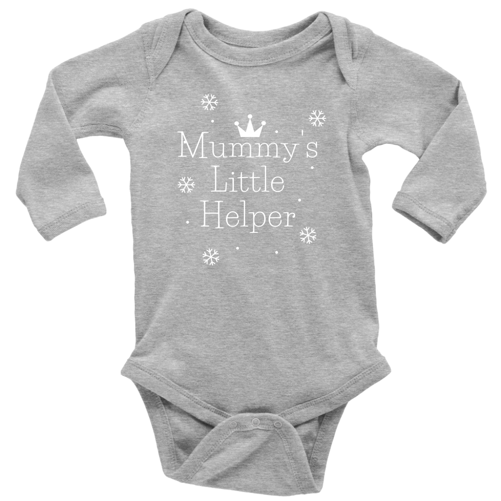 Mummy's Little Helper Long Sleeve Baby Bodysuit - HBS Inspire Me