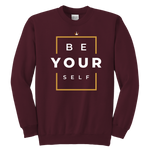 Be Yourself Youth Crewneck Sweatshirt - Unisex (Available in 9 colors) - HBS Inspire Me