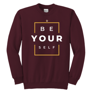 Be Yourself Youth Crewneck Sweatshirt - Unisex (Available in 9 colors) - HBS Inspire Me