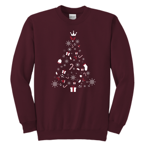 Christmas Tree Youth Crewneck Unisex Sweatshirt (Available in 8 colors) - HBS Inspire Me