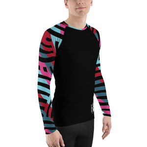 African Print Collage Men's Rash Guard - HBS Inspire Me