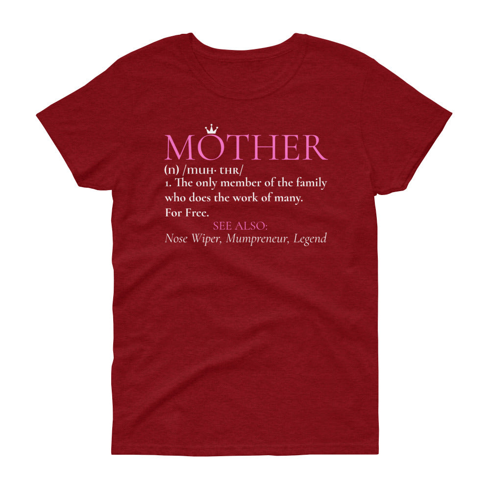 Mothers Day Definition T-Shirt (US) - Pink - HBS Inspire Me