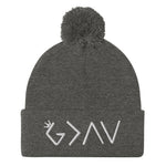 Highs and Lows Pom-Pom Beanie - White - HBS Inspire Me