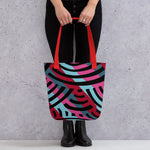 Stripe African Collage Tote bag