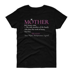 Mothers Day Definition T-Shirt (US) - Pink - HBS Inspire Me