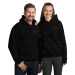 Highs and Lows Adult Unisex Hoodie - Red Embroidery - HBS Inspire Me