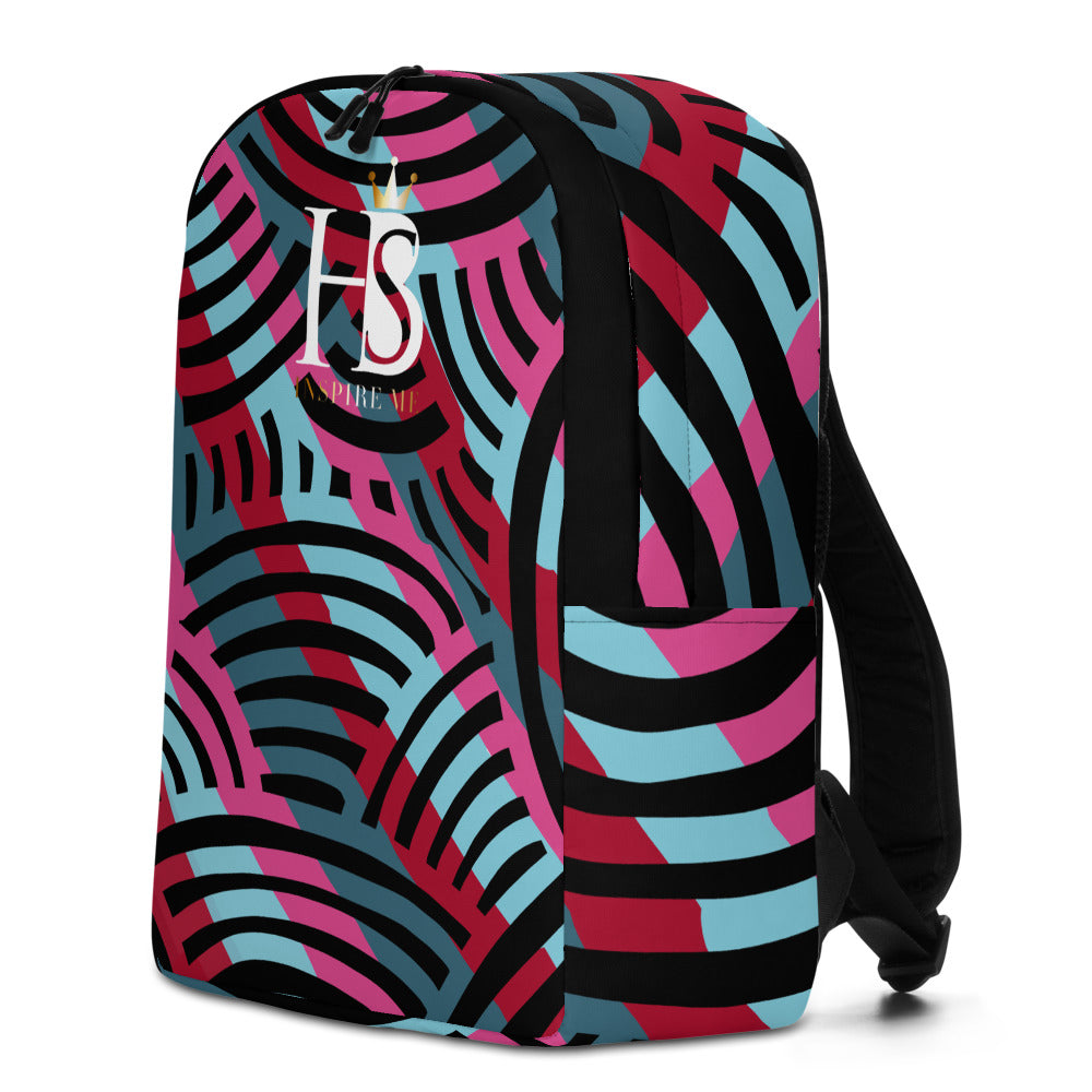 Stripe African Collage Minimalist Backpack